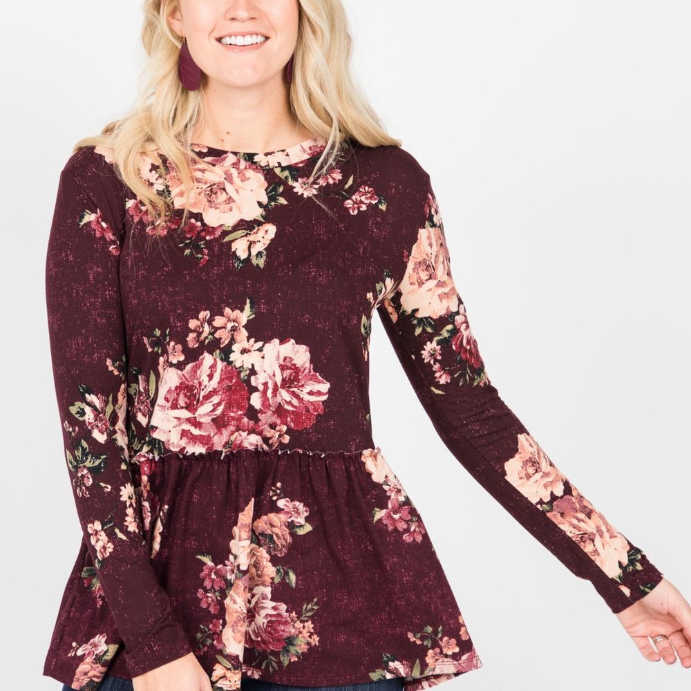 SALE! Agnes & Dora Relaxed Ruffle Long Sleeve NWT
